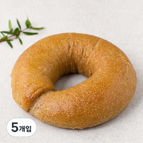 브로드카세 통밀 발효종 베이글, 120g, 5개입