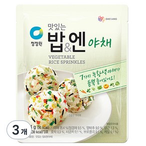 청정원 맛있는밥&엔 야채, 24g, 3개