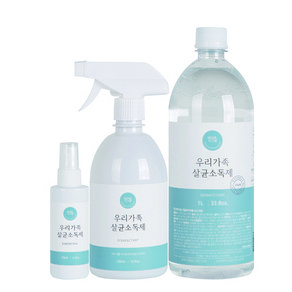 엄마랑아기랑 우리가족 살균소독제 500ml + 70ml + 1L 세트