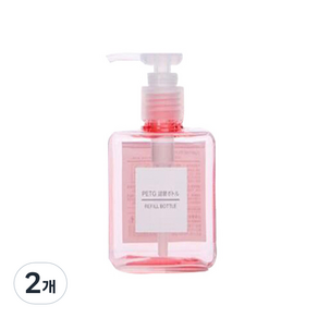 더자카 파스텔 컬러 라지 공병 650ml, 2개, 핑크