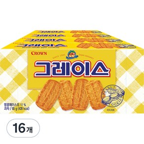 크라운 그레이스 비스켓, 85g, 16개