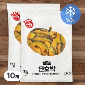 마당발 단호박 슬라이스 (냉동), 1kg, 10개