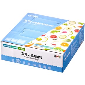 코멧 더블 지퍼백 실속 컴팩트 60p + 소형 100p + 대형 40p 세트, 혼합, 1세트