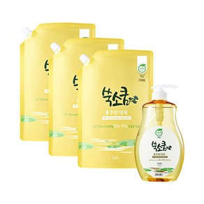 쑥소쿰 연잎 주방세제 750mL + 1.2L x 3p