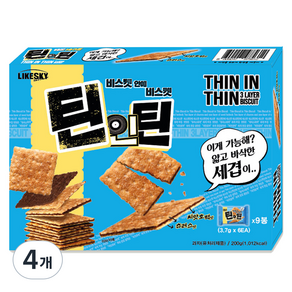 하늘처럼 틴인틴 비스켓 9p, 200g, 4개