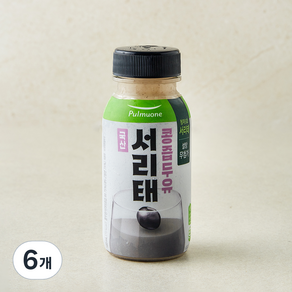 풀무원녹즙 서리태 콩즙두유, 6개, 180ml