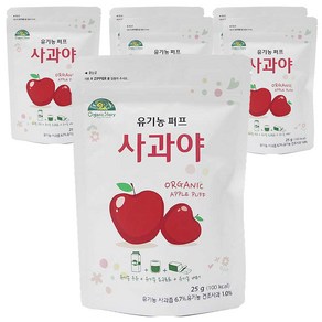 오가닉스토리 유기농 베이비퍼프 사과야, 사과맛, 25g, 6개