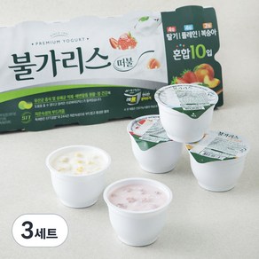 남양유업 떠먹는 불가리스 딸기 85g x 4개 + 플레인 85g x 4개 + 복숭아 85g x 2개, 3세트