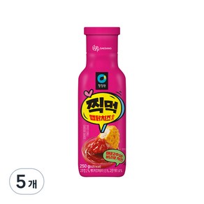 청정원 찍먹 맵닭치즈소스, 250g, 5개