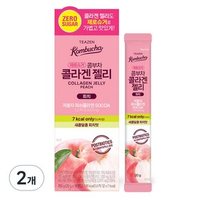 티젠 콤부차 콜라겐 젤리 피치 14개입, 280g, 2개