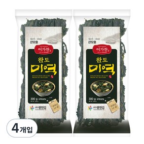 어가찬 완도 미역, 300g, 4개