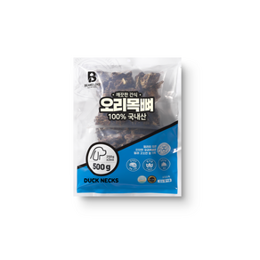 빈즈라이크 목뼈 강아지 간식, 오리, 500g, 1개