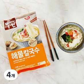 동원 면발의신 해물칼국수 236g, 4개