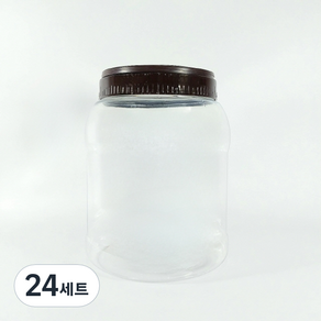 대광구 용기 3L + 캡 갈색 페트병 세트, 24세트, 단품