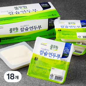 풀무원 PGA 플러스 칼슘 연두부, 80g, 18개