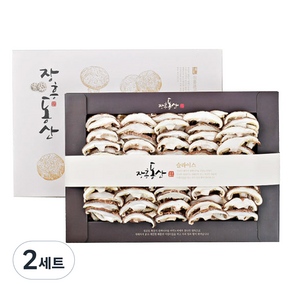 장흥 표고버섯 선물세트 슬라이스 200g + 종이백, 2세트