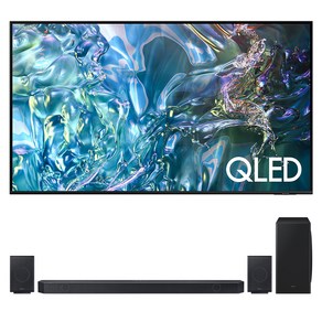 삼성전자 4K UHD QLED 스마트 TV + 사운드바 세트, 138cm(55인치), KQ55QD67AFXKR, 벽걸이형 X HW-930D (사운드바), 방문설치