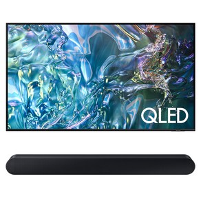 삼성전자 4K UHD QLED 스마트 TV + 사운드바 세트, 138cm(55인치), KQ55QD67AFXKR, 벽걸이형 X HW-S60D (사운드바), 방문설치