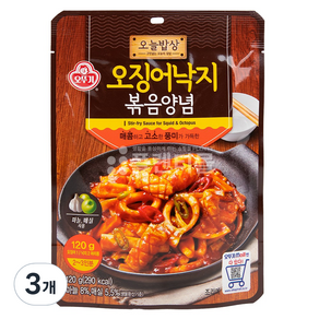 오뚜기 오늘밥상 오징어낙지 볶음양념, 120g, 3개