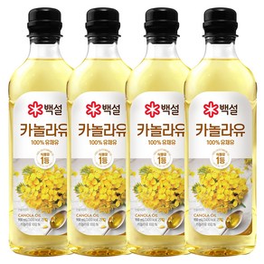 백설 카놀라유, 900ml, 4개