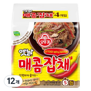 오뚜기 옛날매콤잡채 봉지 77.5g, 12개