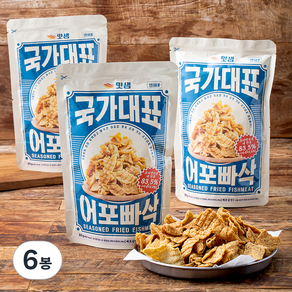 맛샘 국가대표 어포빠삭, 80g, 6봉