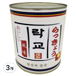 토호식품 락교 캔, 3kg, 3개