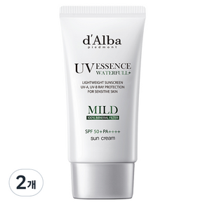 달바 워터풀 마일드 선크림 SPF50+ PA++++, 50ml, 2개