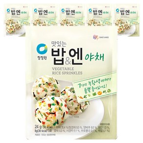 청정원 맛있는밥& 엔 야채 후리가케, 24g, 6개