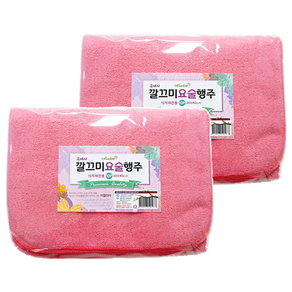 아젤리아 극세사 깔끄미 요술행주 핑크, 20개