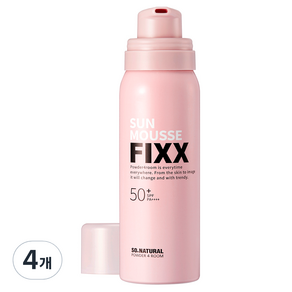 쏘내추럴 파우더포룸 글로이 선 무스 픽서 SPF50+ PA++++, 75ml, 4개