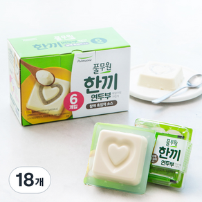 풀무원 한끼 연두부 + 참깨 흑임자 소스, 110g, 18개