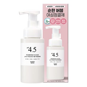 해피바스 PH4.5 약산성 로즈 버블 여성청결제, 1개, 250g