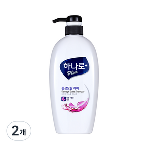 하나로 플러스 손상모발 케어 샴푸, 680ml, 2개