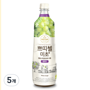 쁘띠첼 미초 청포도, 5개, 900ml