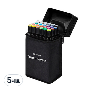 Touch Sweet 트윈 마카펜 세트, 5세트, 24색