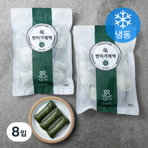 착한마을마음이가 쑥현미가래떡 (냉동), 500g, 8입