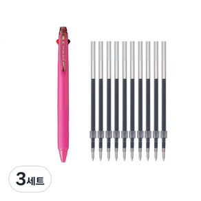 제트스트림 3색볼펜 0.38mm + 리필심 블랙 10p