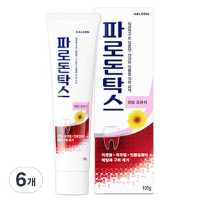 파로돈탁스 허브 프레쉬 치약, 100g, 6개