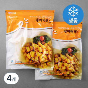 데이쉐프 테이터펍스 감자튀김 (냉동), 1.2kg, 4개