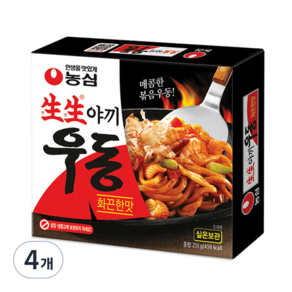 생생야끼우동 화끈한맛 251g, 4개