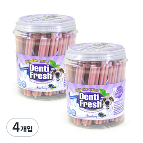 코코브라운 덴티 후레쉬 강아지 덴탈껌, 블루베리맛, 250g, 4개