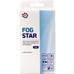 김서림방지 FOG STAR wipes 30p, 화이트, 1개