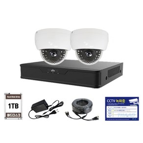 싸드 Full HD 200만 화소 실내용 카메라 2대 + DVR 실속 자가설치 세트, TDC-D2023R, 1개