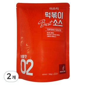 미쓰리 떡볶이소스 보통맛, 780g, 2개