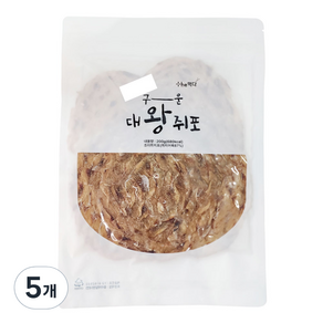 더먹다 자연오감 구운 대왕쥐포, 200g, 5개