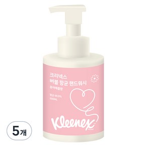 크리넥스 버블버블 핸드워시 퓨어애플, 500ml, 5개