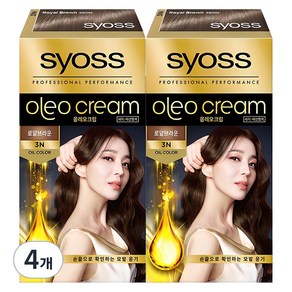 사이오스 올레오크림 염모제, 3N 로얄 브라운, 4개