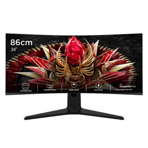 TCL WQHD QD Mini LED 커브드 게임 모니터, 86cm, 34R83Q