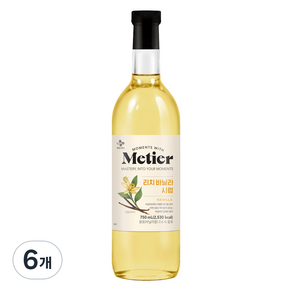 메티에 리치 바닐라 시럽, 750ml, 6개